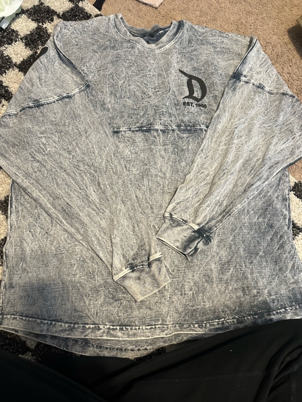Disney Grey Mineral Wash Crewneck Sweatshirt
